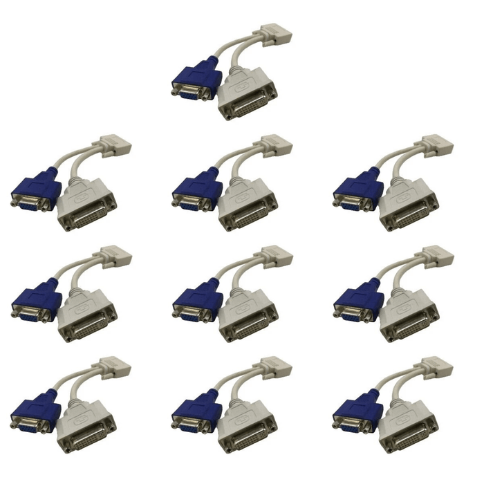 10 x DVI to DVI & VGA Splitter Cable – Used