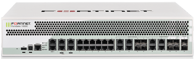 Fortinet FortiGate 1000C UTM Security Appliance 2 x 10GE SFP+ 12 x RJ45 – Used
