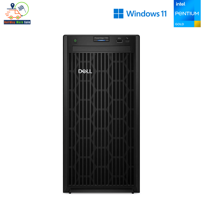 Dell PowerEdge T150 4U Tower Server – Pentium Gold G6405T – 8GB DDR4 – 3 × 2TB SATA – PERC H755 – Broadcom BCM5720 – New Special