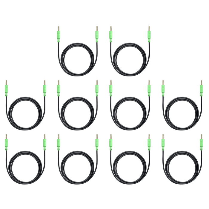 10 x 90Cm Aux Cable 3.5Mm To 3.5Mm Male To Male - Audio Cable - New