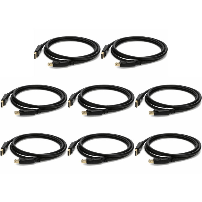 10 x Displayport 1.2 Male To Male Cable 1.8 Meters - Refurb