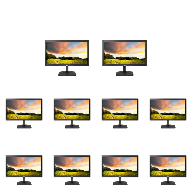 10 x LG 20MK400H 19.5 Inch HD Monitor – HDMI & VGA – Refurb