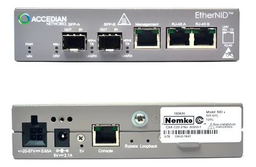 Accedian MetroNID AMN-1000-TE Network Interface Device – Pre-Owned