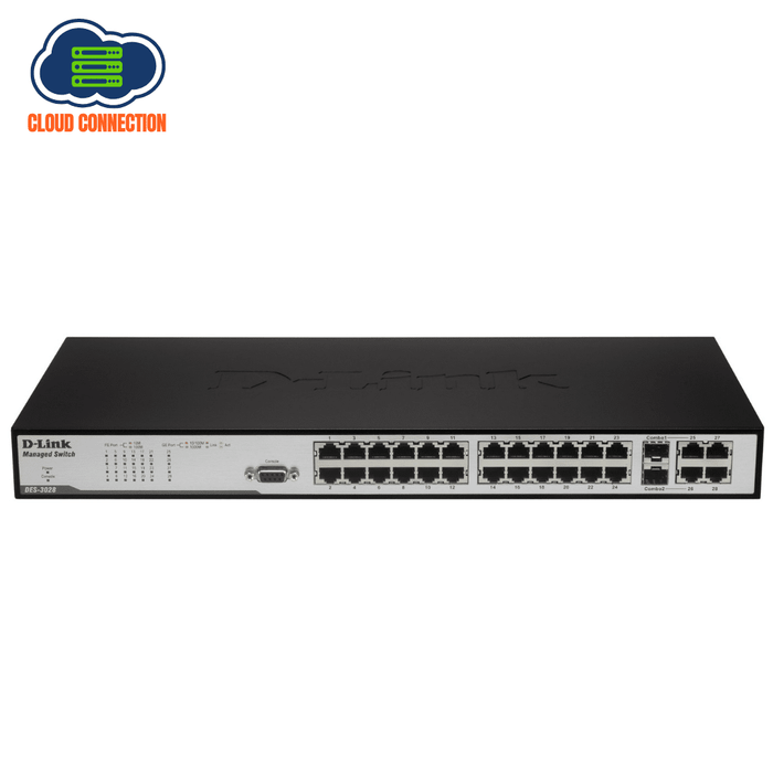 D-Link Des-3028 24 Port 10/100 + 2 1GB + 2 Sfp Layer 2 Managed Switch - Refurb