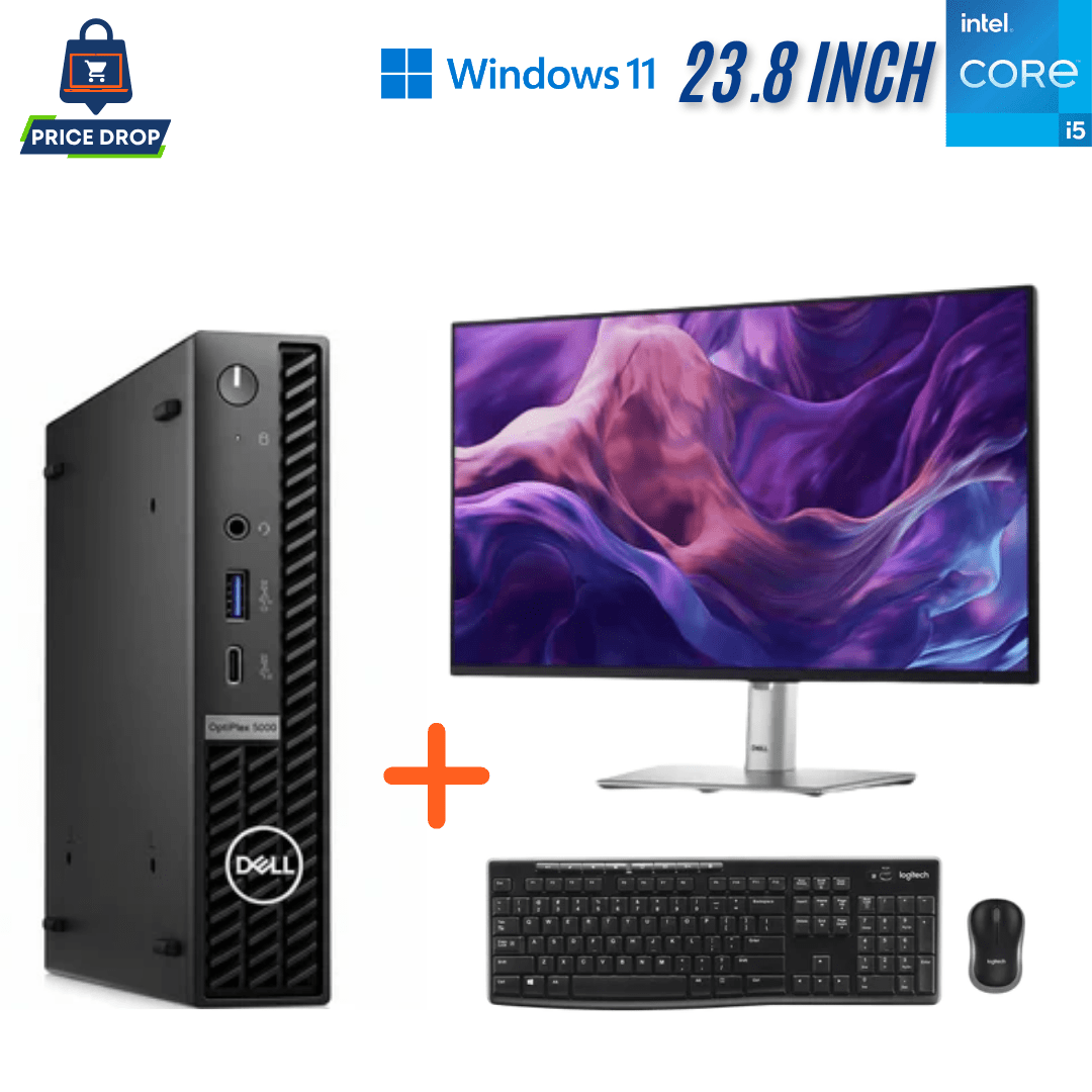 Dell Optiplex 5000 Micro Office Computer Set - i5 12500T - 16GB
