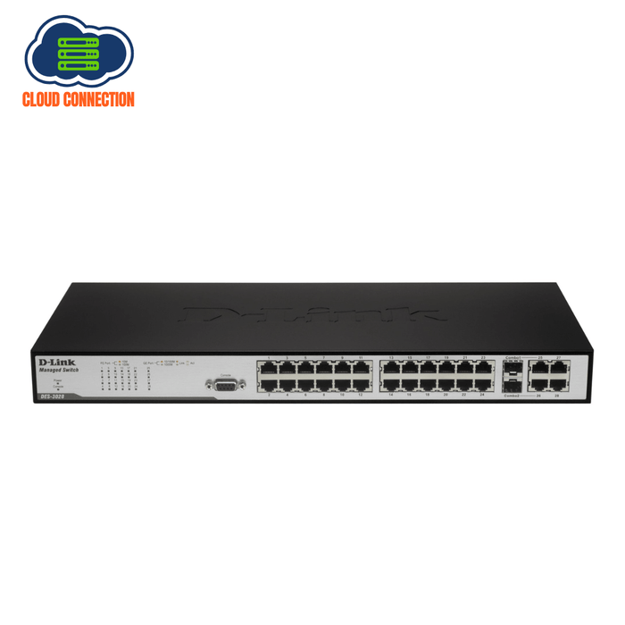 D-Link Des-3028 24 Port 10/100 + 2 1GB + 2 Sfp Layer 2 Managed Switch - Refurb