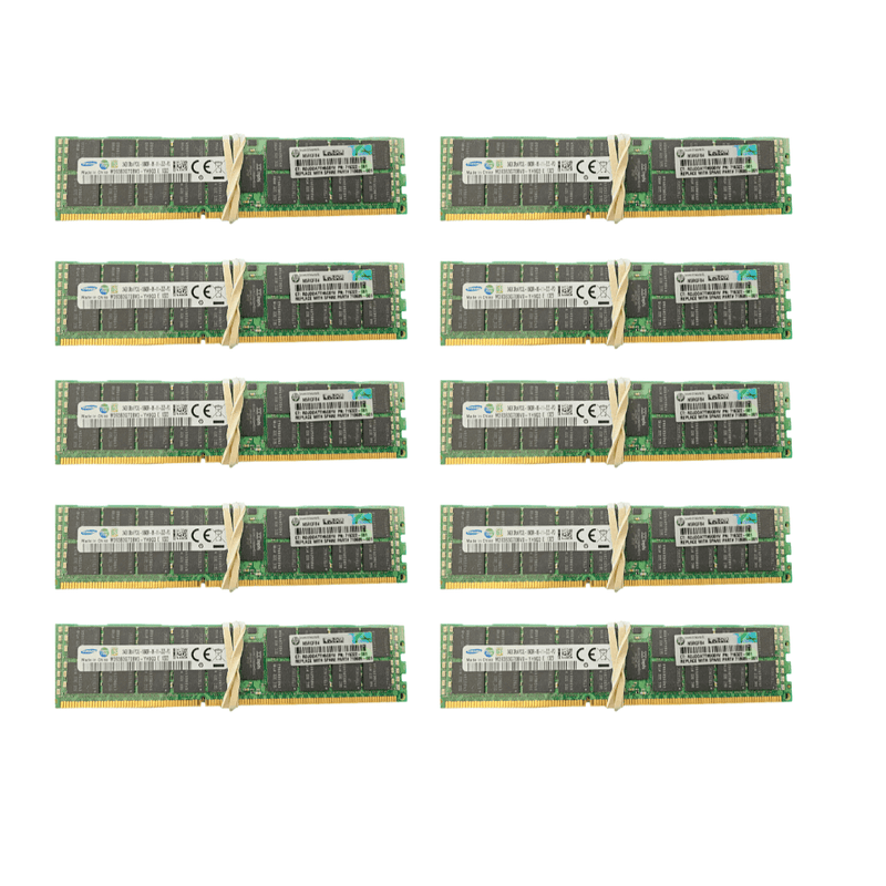 10 x Samsung (HP Certified 716322-081) 24GB 3RX4 PC3L-10600R-09-11-ZZZ-P3 Server RAM - Refurb