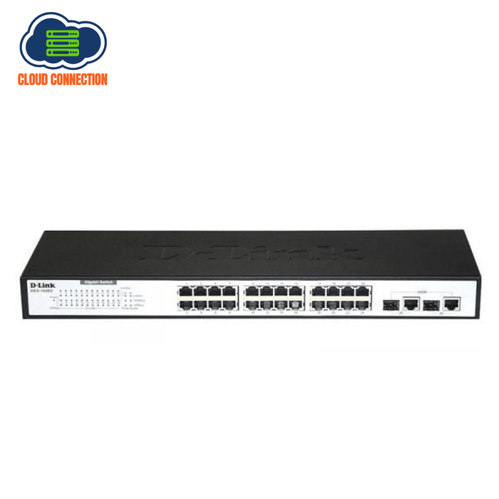 D-Link Des-1026G 24 100Mb Ports + 2 Gigabit Rj-45 Combined Ports 10/100 Switch - Refurb