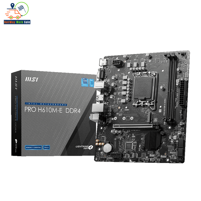 MSI PRO H610M-E DDR4 LGA1700 Motherboard Kit – Intel Core i5-12500T CPU – 8GB RAM – New