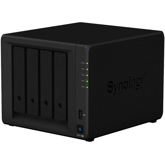 Synology DS918+ 4 Bay Scalable NAS Business Server; 4 x SATA; 2 X M.2 NVME; Synology DSM OS; Open Box