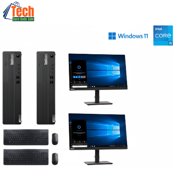 2 x Lenovo ThinkCentre M70S SFF Gen 4 SME Business Computer Sets - i5 13400 - 16GB DDR5 - 512GB SSD - Win11Pro - New Special