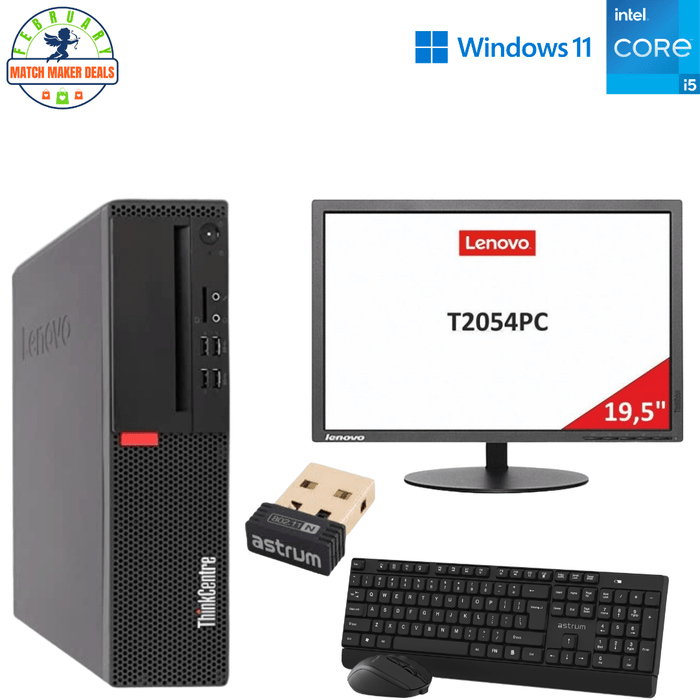 Lenovo ThinkCentre M700 SFF Home Computer Set – i5 6400 – 8GB DDR4 – 256GB SSD – Win11Pro – Refurb
