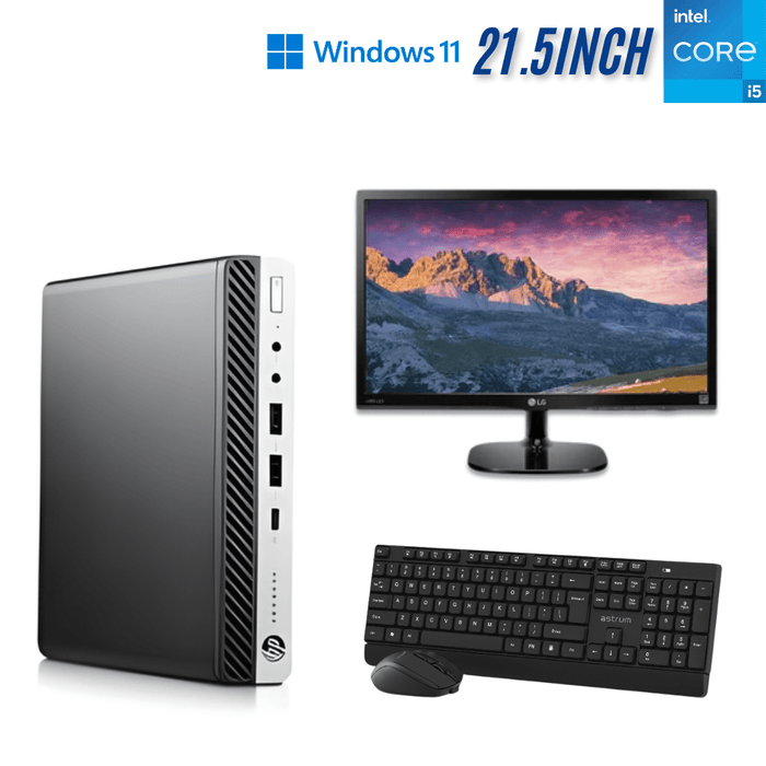 HP ProDesk 600 G4 DM Business Computer Set – i5 8500T – 8GB DDR4 – 256GB NVMe  – Win11Pro – Refurb
