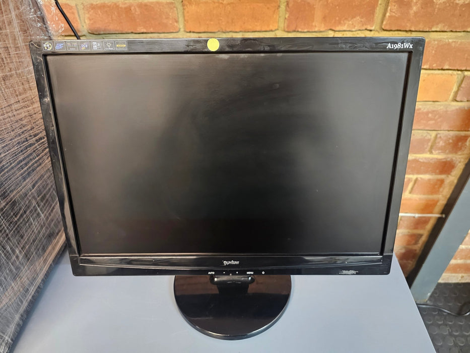 Pre-Owned 19 Inch Wide LCD Monitor (Fair Condition); VGA & DVI