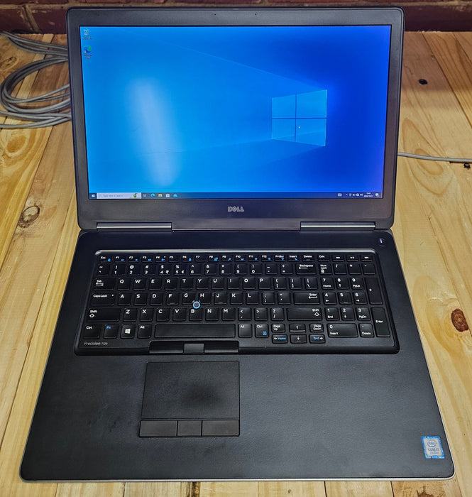 Dell Precision 7720 (Good Condition, Battery Issue) 17.3 Inch Workstation Laptop; i7 7820HQ; 16GB PC4; 256GB SSD; Nvidia M1200; Win10Pro; Refurb