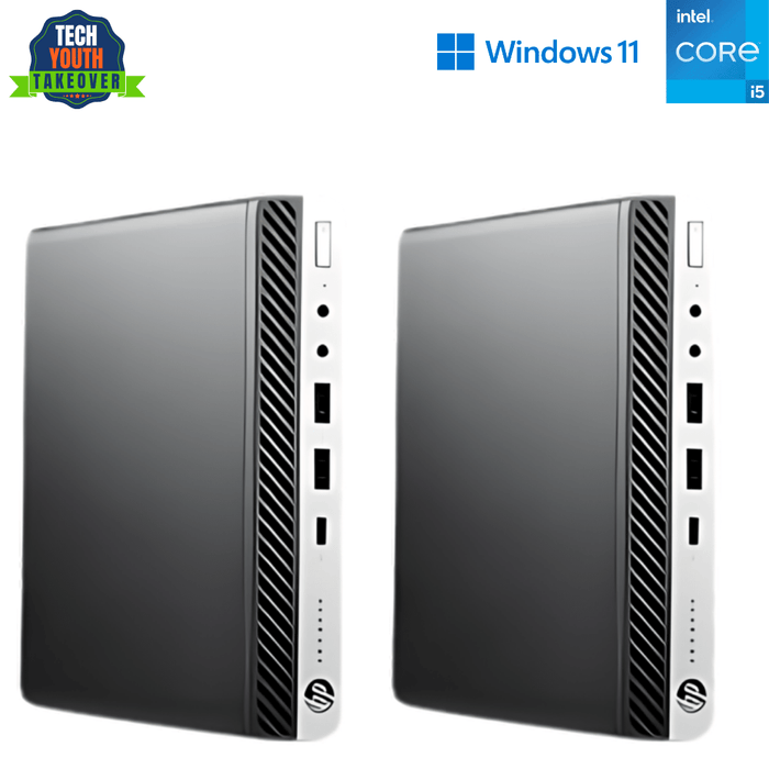 2 x HP ProDesk 600 G4 DM Business Computer Bundle – i5 8500T – 8GB DDR4 – 256GB NVMe – Win11Pro – Refurb Special