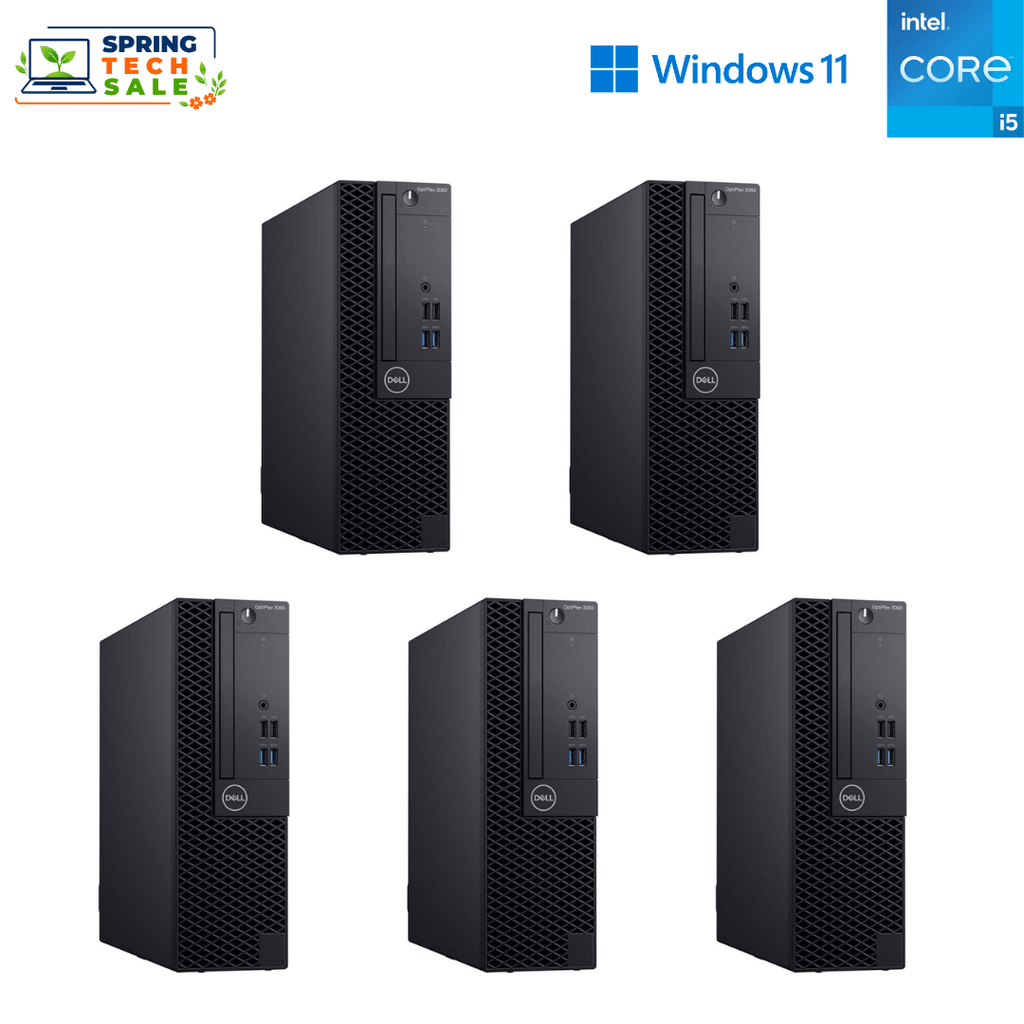 5 x Dell OptiPlex 3060 SFF Business Computer Set – i5 8400 – 16GB