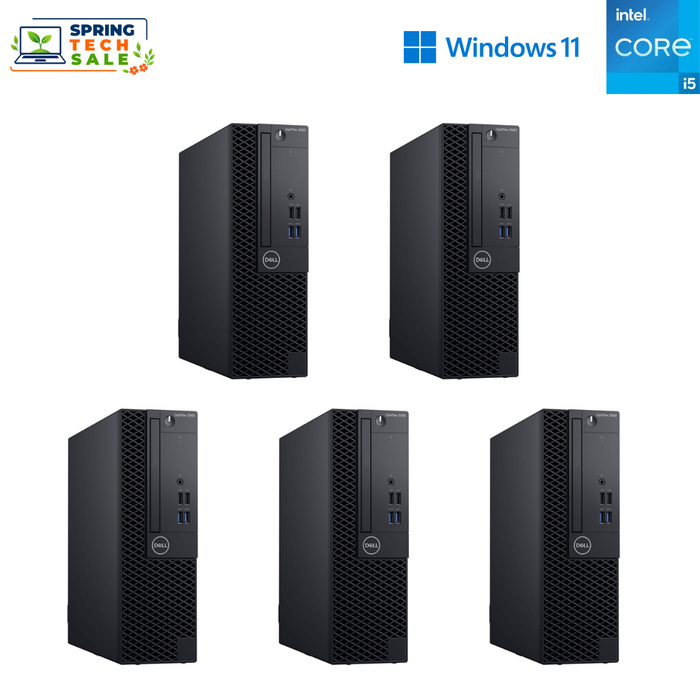 5 x Dell OptiPlex 3060 SFF Business Computer Set – i5 8400 – 16GB DDR4 – 256GB SSD – Win11 Pro – Refurb Special