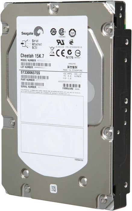 Pre-Owned Seagate ST3300657SS - 300GB SAS Hard Drive - 3.5" - 15 000 RPM - 6GB/s