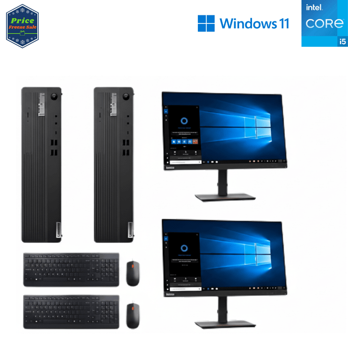 2 x Lenovo ThinkCentre M70S SFF Gen 4 SME Business Computer Sets - i5 13400 - 16GB DDR5 - 512GB SSD - Win11Pro - New Special