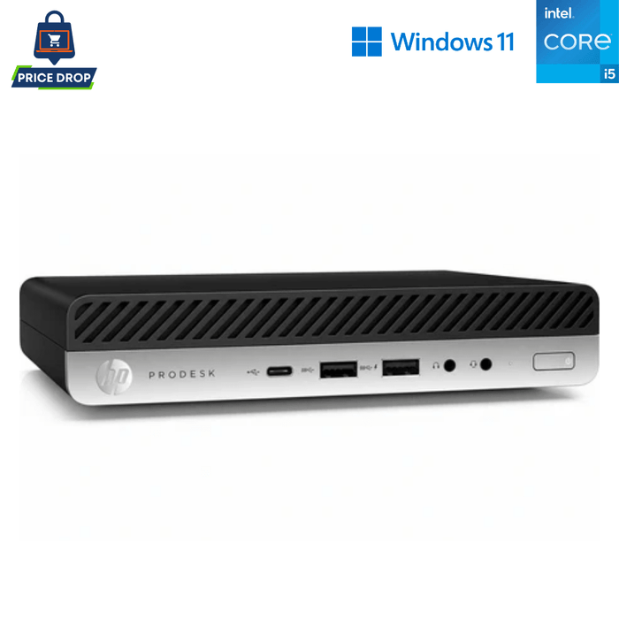 HP ProDesk 600 G4 DM Business Computer – i5 8500T – 8GB DDR4 – 256GB NVMe  – Win11Pro – Refurb