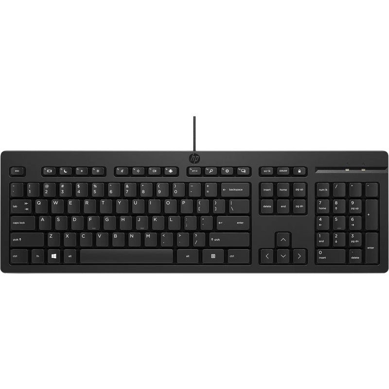 HP 125 USB Wired Keyboard Black US Layout - New