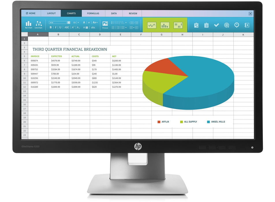 Pre-Owned HP EliteDisplay E222 - 22 Inch Wide Professional LCD Monitor