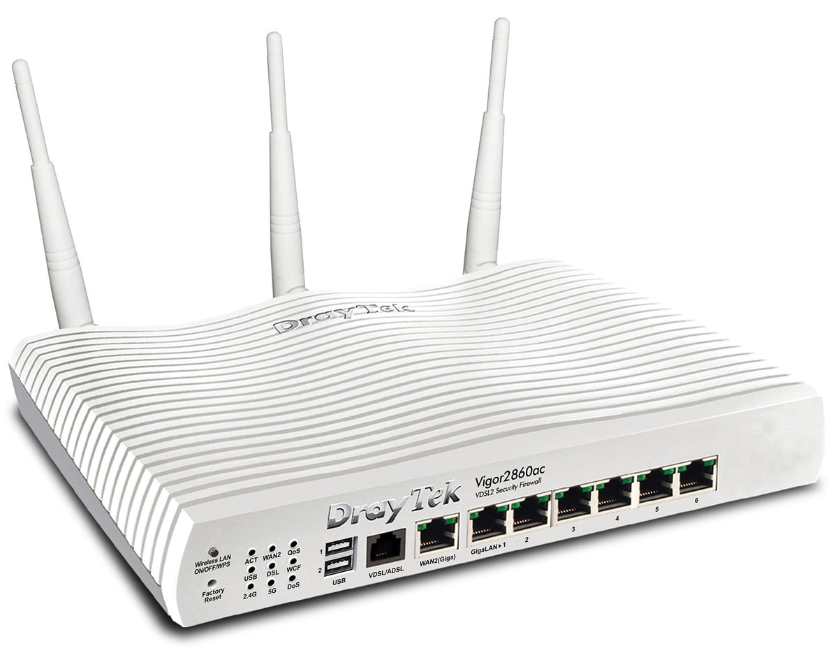 DrayTek Vigor2860ac Series VDSL2 Security Firewall – Pre-Owned — ITAD Store