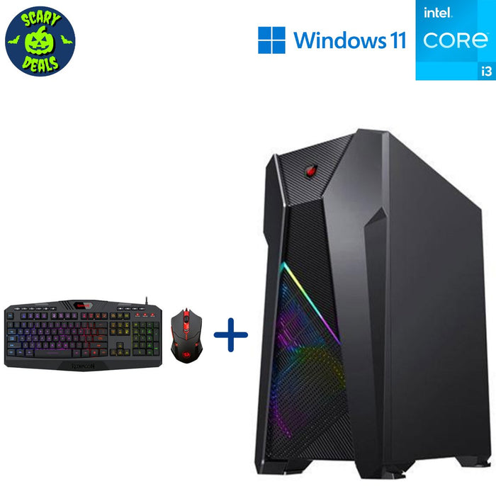 Raidmax i328 Tower Gaming Computer Set; Asus H610M-R D4 MB; i3 13100; 16GB PC4; 256GB SSD; Win11Pro; New