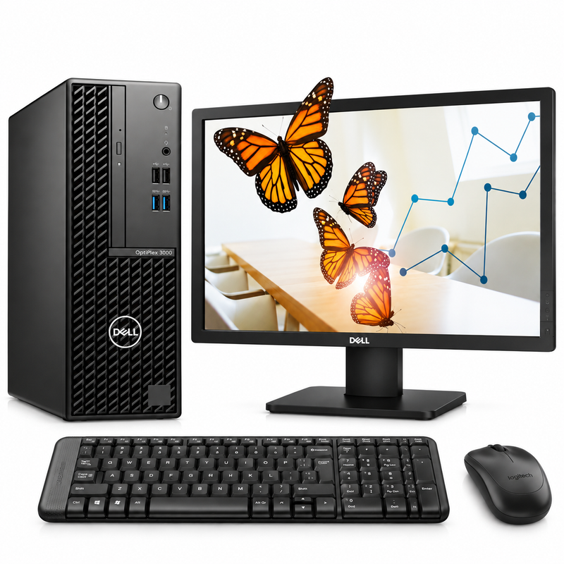 Dell OptiPlex 3000 SFF Business Computer Set with 24 Inch – i5 12600 – 16GB DDR4 – 512GB NVMe – Win11Pro – Refurb