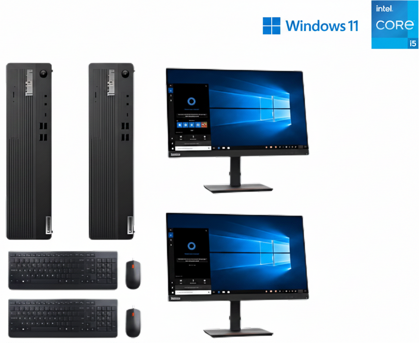 2 x Lenovo ThinkCentre M70S SFF Gen 4 SME Business Computer Sets - i5 13400 - 16GB DDR5 - 512GB SSD - Win11Pro - New Special