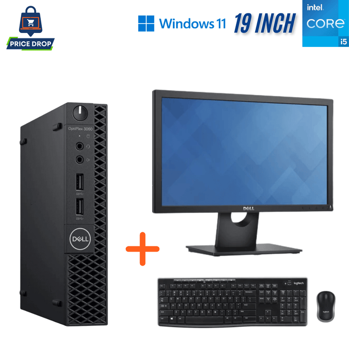 Dell OptiPlex 3060 Micro Business Computer Set - i5 8400T - 16GB DDR4 - 256GB SSD - Win11Pro - Refurb Special