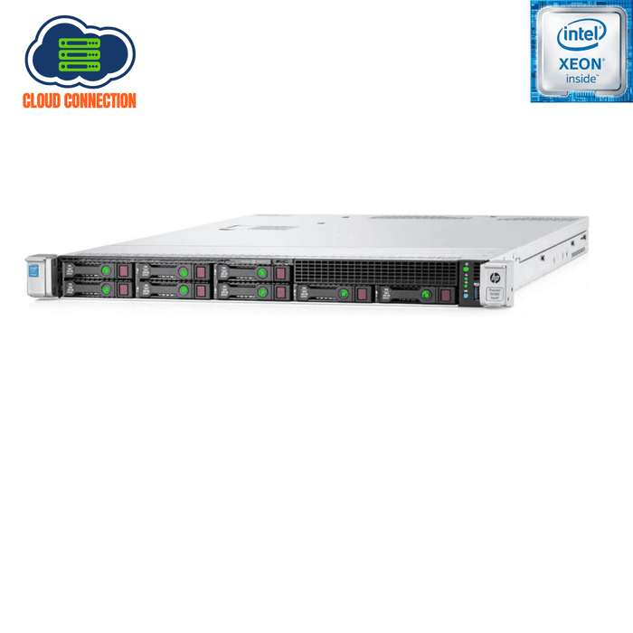 HP ProLiant DL360 Gen9 1U Rackmount Server – 8 SFF – Intel Xeon E5-2650 v4 – 64GB DDR4 – 2 × 300GB SAS – P440ar – Broadcom BCM5719 – 1 × 500W – Rail Inners – Refurb