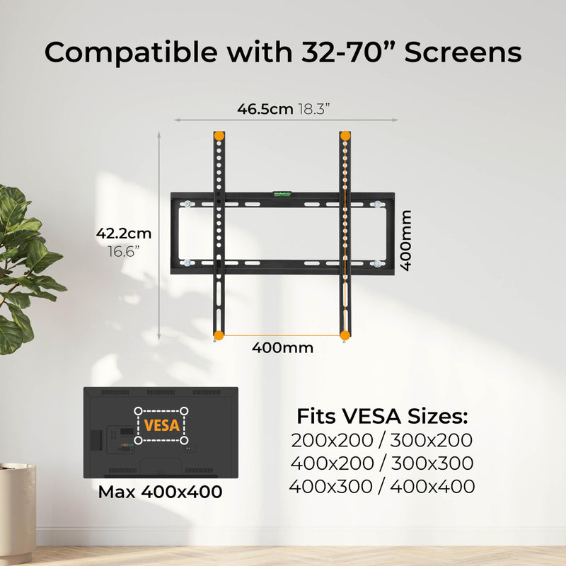 TV Bracket 32" - 70" LCD Flat Panel TV Mount - Open box