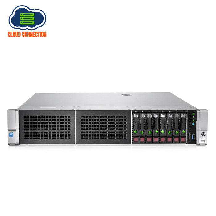 HP ProLiant DL380 Gen9 2U Rackmount Server – 8 SFF – 2 × Intel Xeon E5-2650 v3 – 64GB DDR4 – 2 × 300GB SAS – P440ar – Broadcom BCM5719 + BCM57810 – 2 × 800W – Refurb