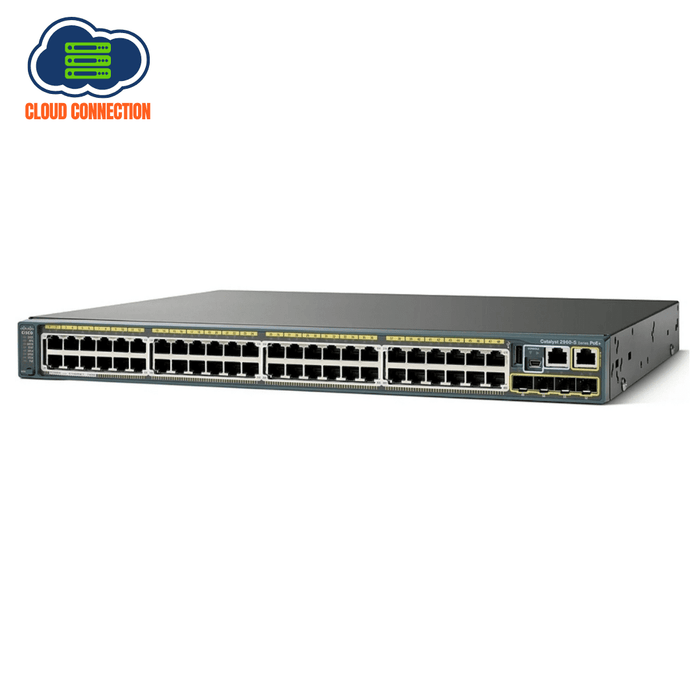 Cisco WS-C2960S-48FPS-L Layer 2 - Gigabit Ethernet Switch - 48 x 10/100/1000 PoE Ports - 740W - 4 x SFP - Refurb