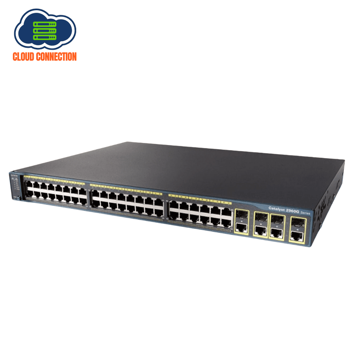 Cisco WS-C2960G-48TC-L 48 48 Ethernet 10/100/1000 ports, 4 Dual Purpose Switch - Used