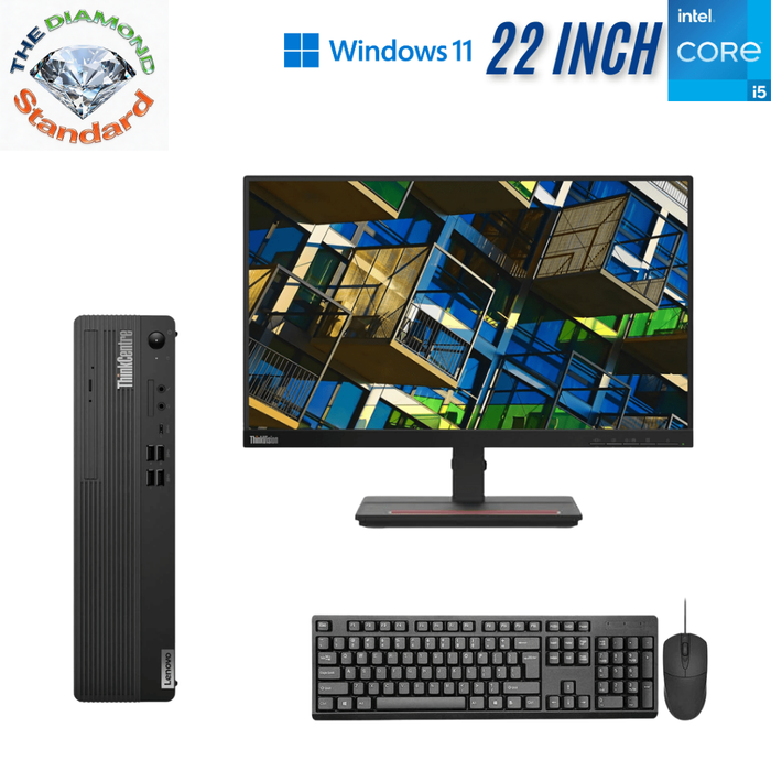 Lenovo ThinkCentre M70S SFF Business Computer Set - i5 13400 - 16GB DDR5 - 512GB SSD - Win11Pro - S22E-20 - New Special