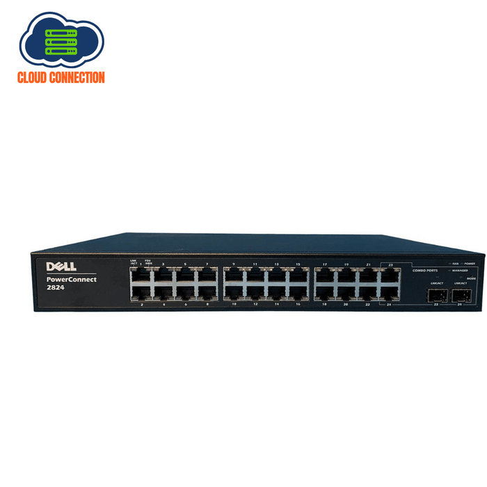 Dell Powerconnect 2824 24 Port Gigabit Switch With 2 Sfp 1GB - Refurb