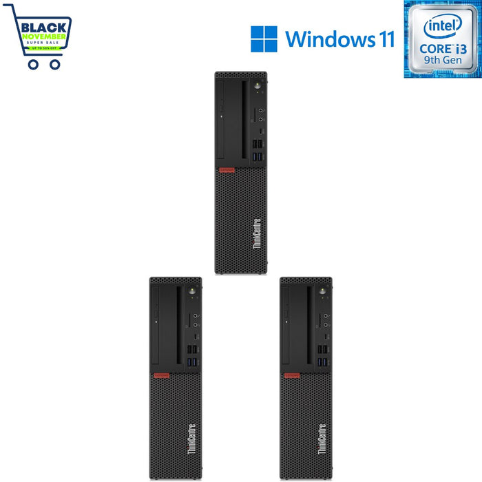 3 x Lenovo ThinkCentre M720S SFF Computer Bundle; i3 9100; 4GB PC4; 500GB HDD; Win11Pro; Refurb Special