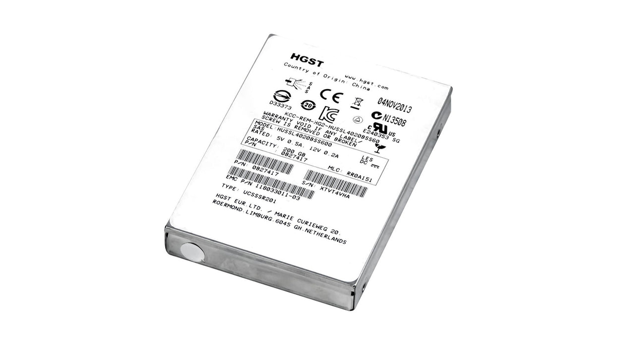 HGST HUSSL4020BSS600 2.5 Inch 200GB SAS Solid State Drive – Refurb