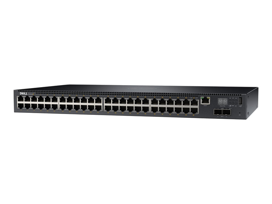 Dell Powerconnect N2048 Non PoE Switch L2, 48x 1GbE + 2x 10GbE SFP+ fixed ports; Refurb