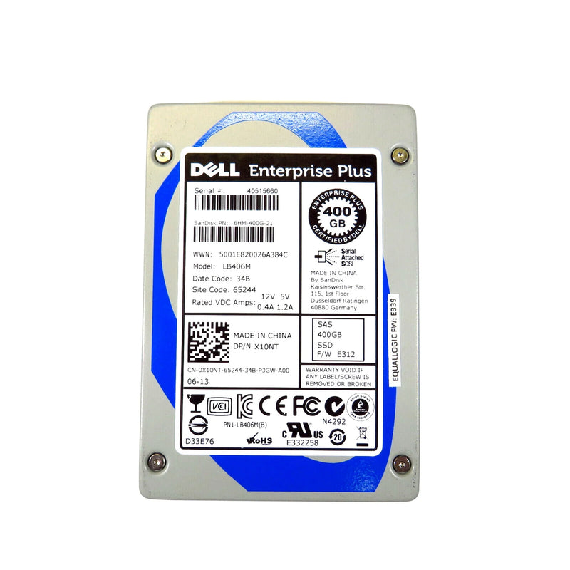 Dell LB406M 2.5 Inch 400GB 6Gb/s SAS Solid State Drive – Refurb
