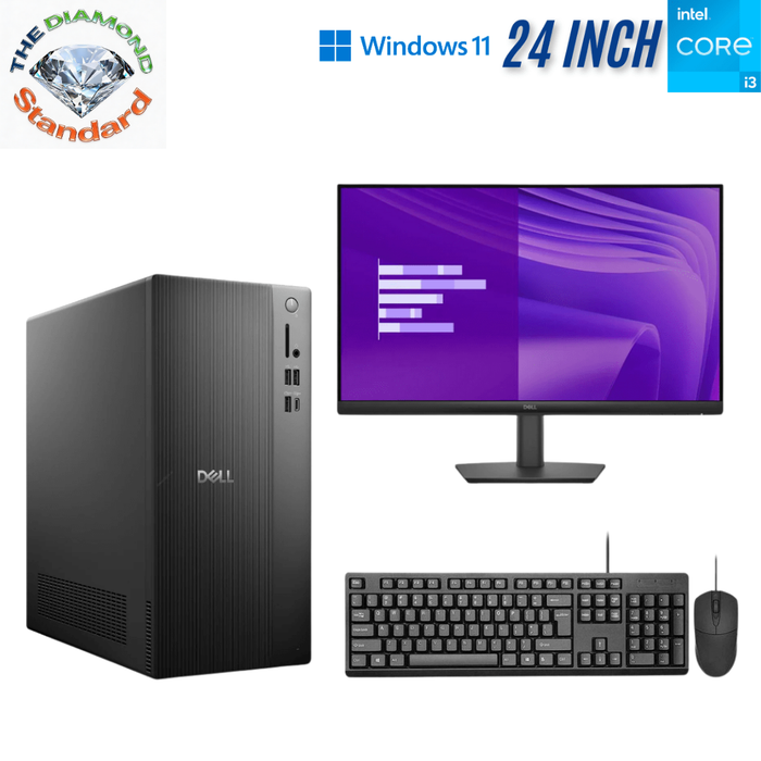Dell ECT 1250 MT Business Computer Set - i3 14100 - 8GB DDR5 - 512GB SSD - Win11Pro - E2425HM - New Special