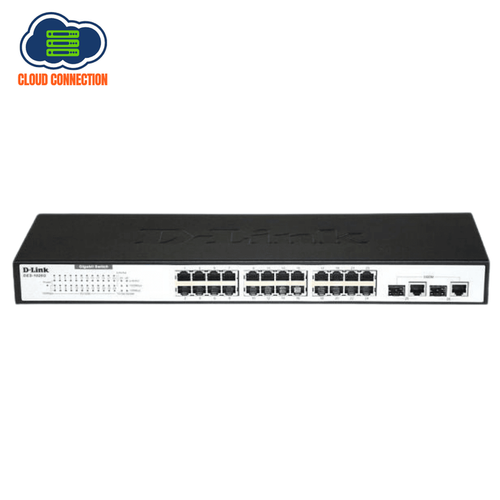 D-Link Des-1026G 24 100Mb Ports + 2 Gigabit Rj-45 Combined Ports 10/100 Switch - Refurb