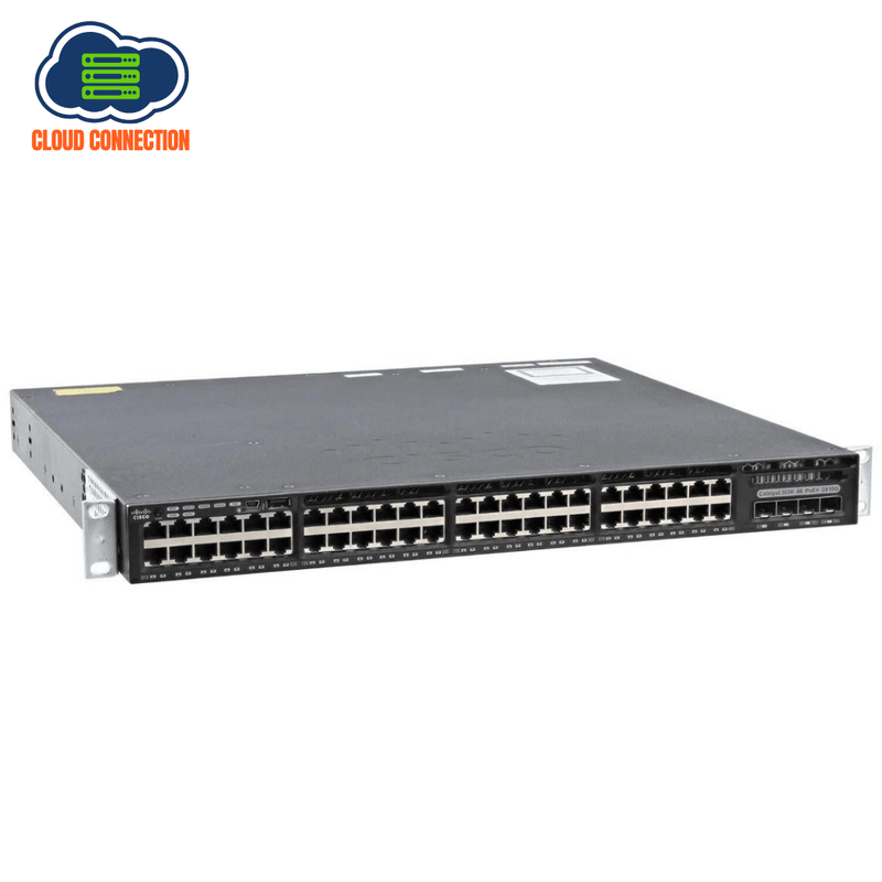Cisco WS-C3650-48PD 48 Port PoE+ Switch with 2 × 10G & A Single PSU – Pre-Owned