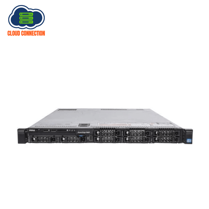 Dell PowerEdge R620 1U Rackmount Server - 8 SFF - 2 x Xeon E5-2650 - 64GB DDR3 - 2 x 300GB HDD - PERC H710 Mini - Intel I350 - 1 x 750W - 6 x Blank - Refurb