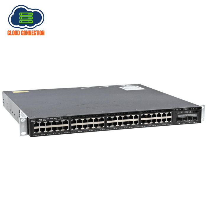 Cisco WS-C3650-48PD 48 Port PoE+ Managed Layer 3 Switch with 2 × 10G Single PSU - Refurb
