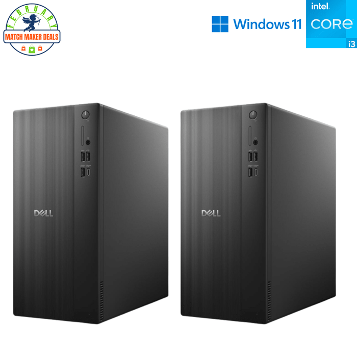 2 x Dell ECT1250 Tower Home & Office Computer - i3 14100 - 8GB DDR5 - 512GB NVME - Built-In Wi-Fi - Win11Pro - New Special