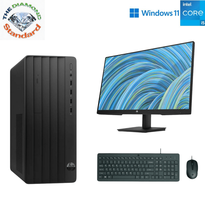 HP 290 G9 Tower Desktop Computer Bundle - i5 12500 - 8GB DDR4 - 512GB SSD - Win11Pro - HP P22v G5 - K&M - New Special